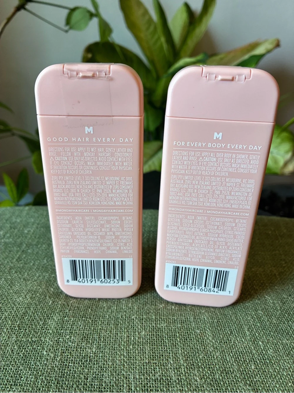 Monday Haircare Smooth Shampoo + Moisture Body Wash Travel Size Duo